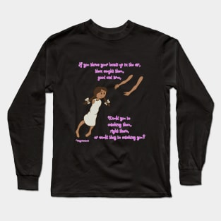 Throw your hands up - mid complexion, white dress Long Sleeve T-Shirt